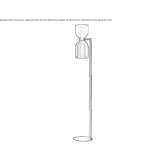 Glass LED floor lamp with dimmer Golynki