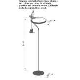 Steel LED floor lamp Uciechow