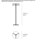 Handmade floor lamp made of wood veneer and metal Beltinci