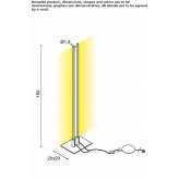 Aluminum LED floor lamp with dimmer Kirishi