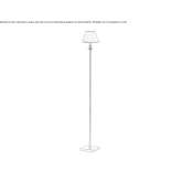 Mosiężna lampa podłogowa LED Alanno