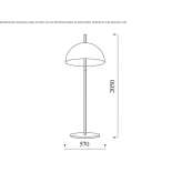 Ręcznie robiona lampa podłogowa w kształcie liścia w kolorze złotym Mallare