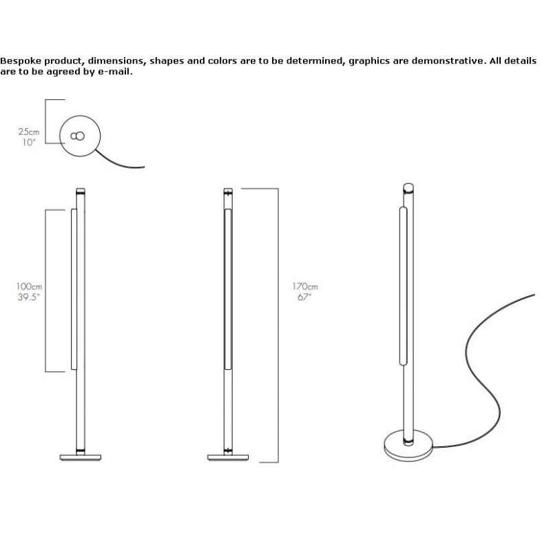 Lampa podłogowa LED z aluminium i akrylu Wurzen