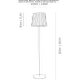 LED floor lamp made of stainless steel Tolna