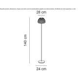 Lampa podłogowa LED Tortuera