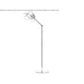 Adjustable aluminum floor lamp Gracht