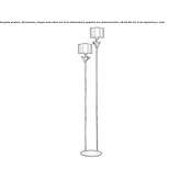 Metalowa lampa podłogowa Varbila