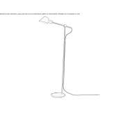 Adjustable aluminum reading floor lamp Siegburg