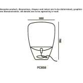 Lampa podłogowa LED z dmuchanego szkła Nokia