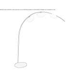 Direct arc lamp in light metal and glass Bailesti