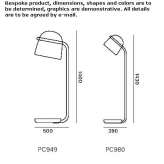 LED floor lamp made of blown glass with a dimmer Ciumani