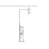 Regulowana metalowa lampa podłogowa do czytania Tapalapa