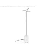 Adjustable floor lamp in marble and metal Vathi