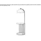 Metal floor lamp with shelf Kriz