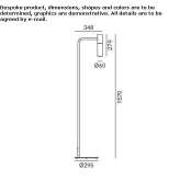 Brass floor lamp Kenova