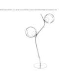 Indirect floor lamp in light metal and glass Odobesti