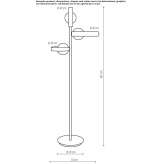 Metalowa lampa podłogowa Edam