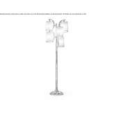 Metal floor lamp Raglan