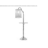 Metal floor lamp with shelf Paderna