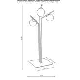 Metal floor lamp Obhausen