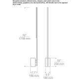 Floor lamp in polished nickel and marble Quillo