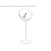 Adjustable metal floor lamp Itubera