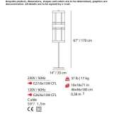 Metalowa lampa podłogowa LED Cabot