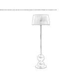 LED floor lamp made of fiberglass and stainless steel Krsan