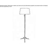Lampa podłogowa z brązu z regulacją wysokości Mislea