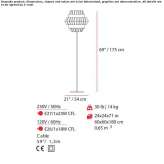 Metal LED floor lamp Rajince