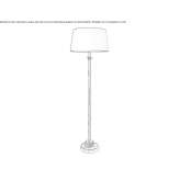 Metalowa lampa podłogowa Yuto