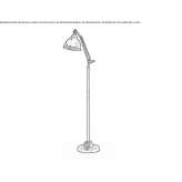 Adjustable metal floor lamp Newland