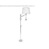 Lampa podłogowa z brązu Tumaco