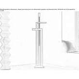 Oak-colored LED floor lamp Mimizan
