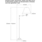 Lampa podłogowa z wychylnym ramieniem, wykonana z polerowanego antycznego mosiądzu Juvigne