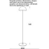 Steel LED floor lamp Bernburg