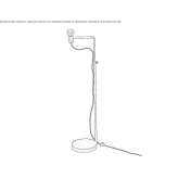 Metal floor lamp with height adjustment and dimmer Seborga