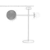 Metal LED floor lamp with height adjustment Ronca