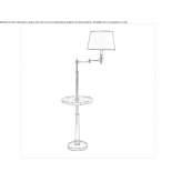 Brązowa lampa podłogowa z wahadłowym ramieniem Granite