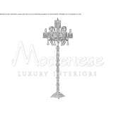 Floor lamp with crystals Almenara