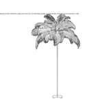 Floor lamp with a metal base and ostrich feathers Lilburn