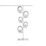 Metal floor lamp Nailloux