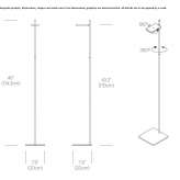 Regulowana aluminiowa lampa podłogowa LED Ratoath