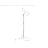 Handmade, adjustable, brass floor lamp Cozieni