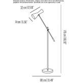 Reading floor lamp with swing arm Ludza