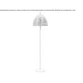 Wicker LED floor lamp Gosmani