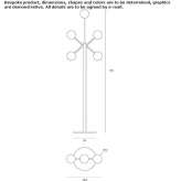 Lampa podłogowa ze szkła borokrzemowego i metalu Gurdon