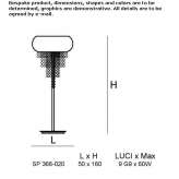 Lampa podłogowa ze szkła Murano Sicuani