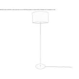Mosiężna lampa podłogowa Fatsa