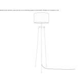 Mosiężna lampa podłogowa Tijnje